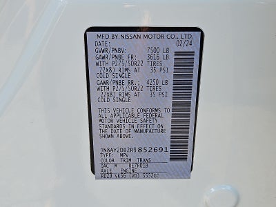 2024 Nissan Armada Platinum