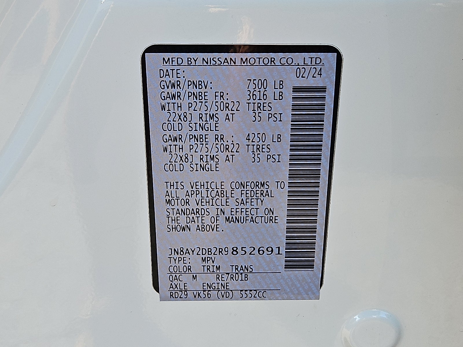2024 Nissan Armada Platinum