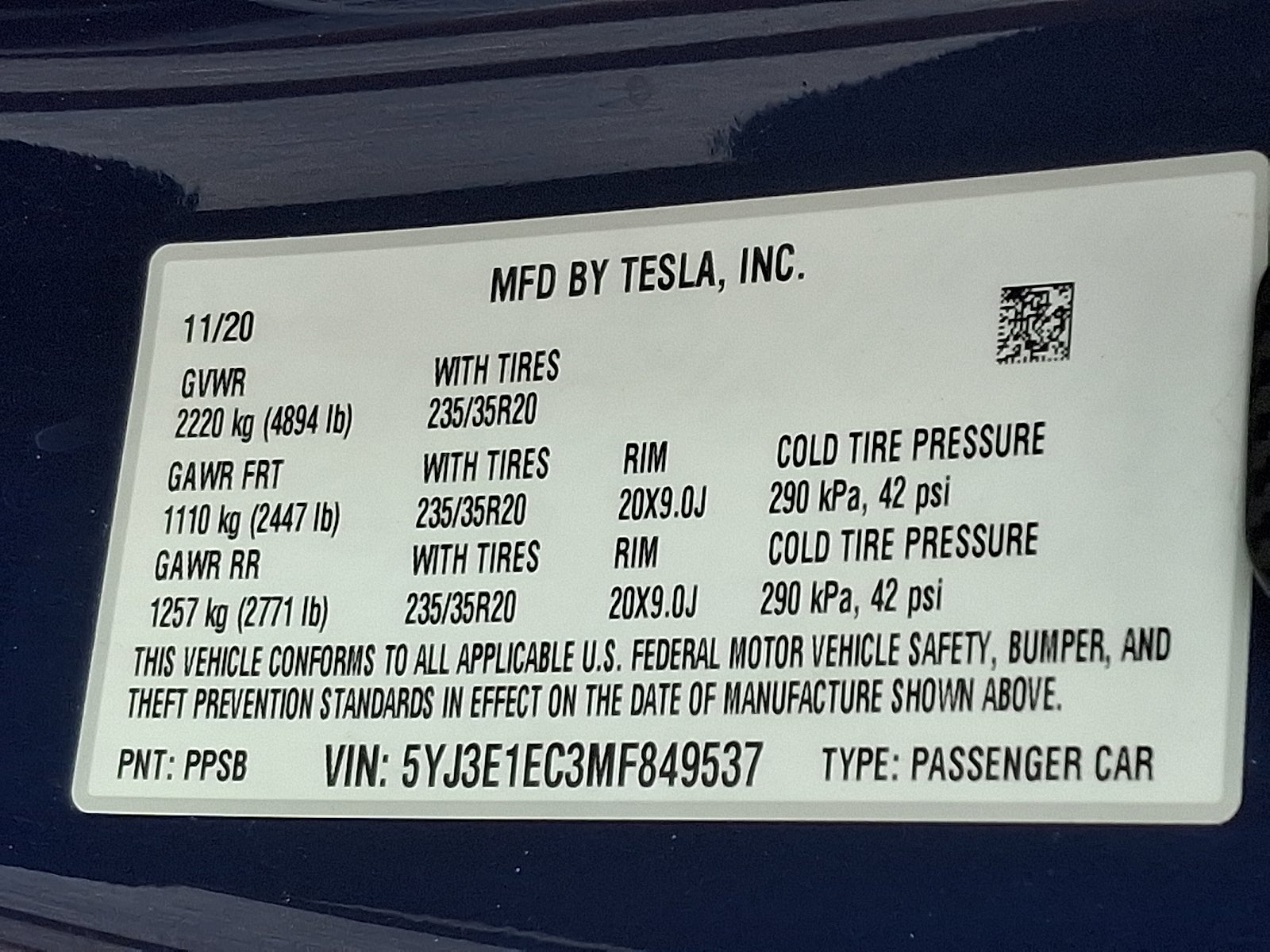 2021 Tesla Model 3 Performance