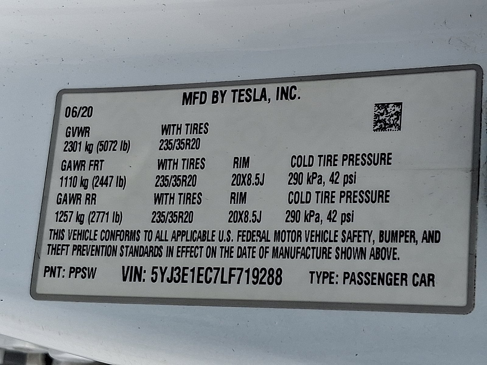 2020 Tesla Model 3 Performance