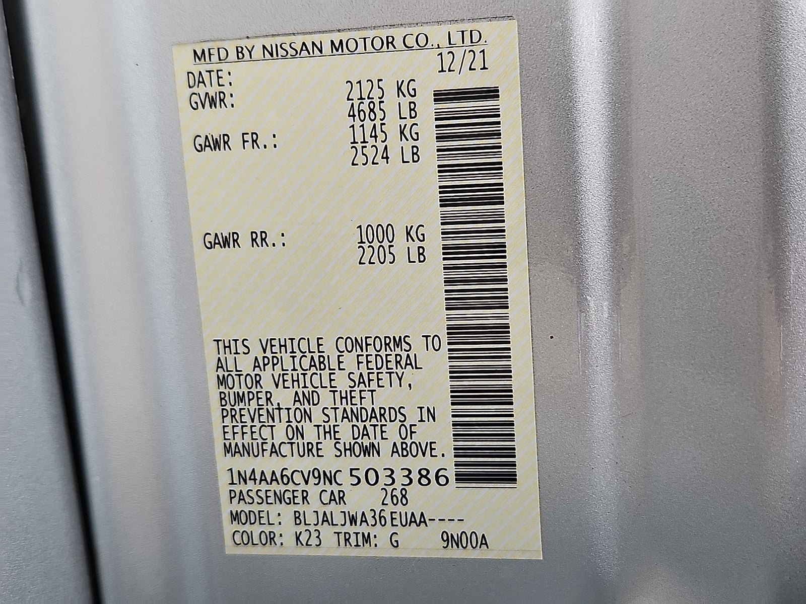2022 Nissan Maxima SV