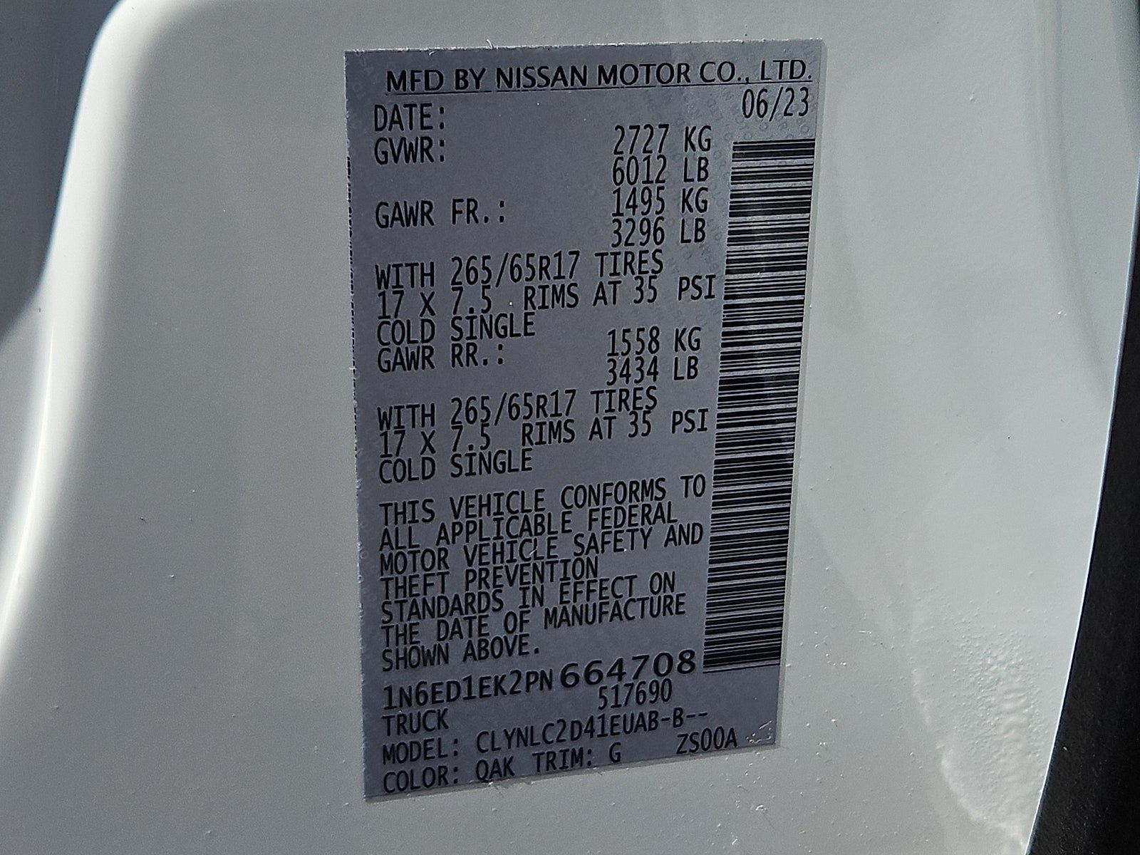 2023 Nissan Frontier SV