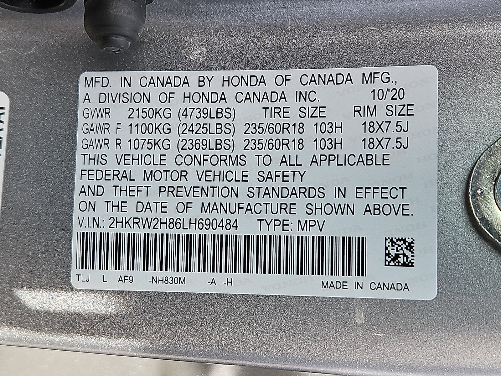 2020 Honda CR-V EX-L
