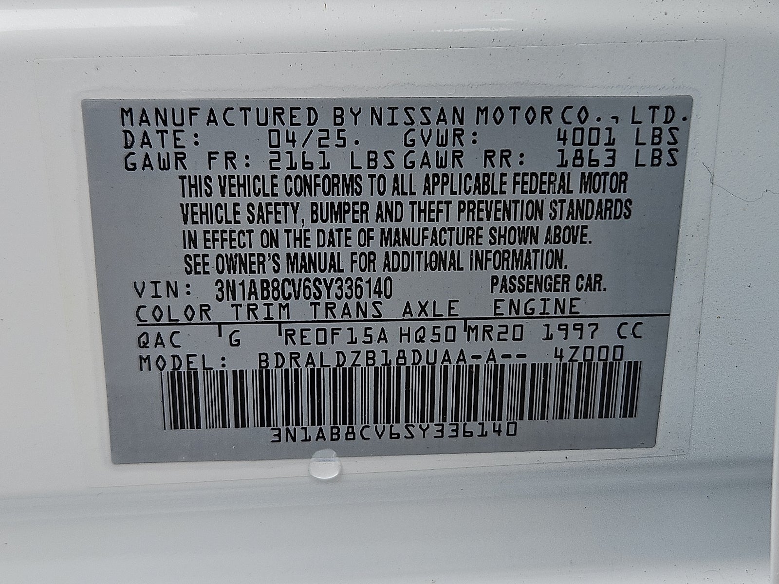 2025 Nissan Sentra SV