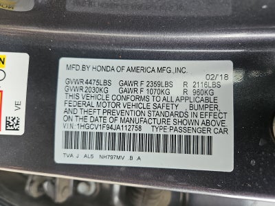 2018 Honda Accord Touring