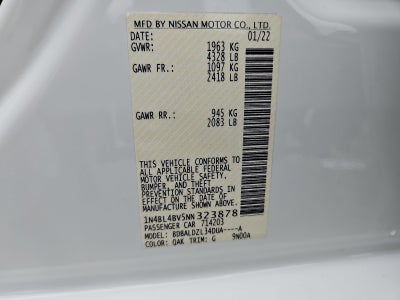 2022 Nissan Altima 2.5 S