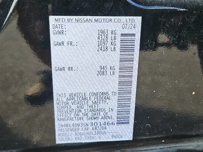 2025 Nissan Altima SV FWD