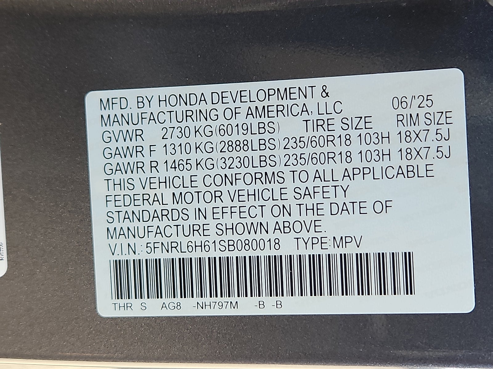 2025 Honda Odyssey EX-L