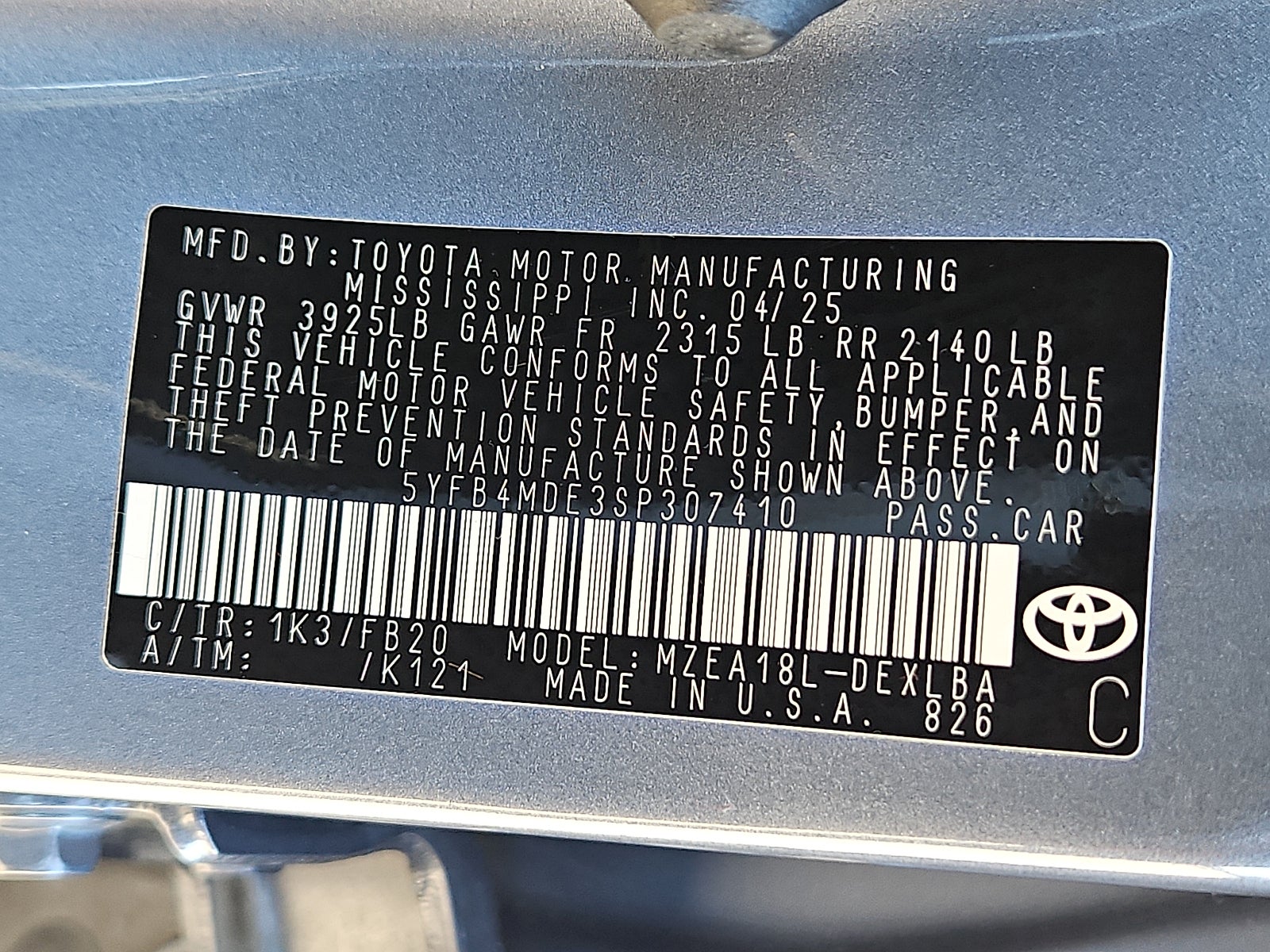 2025 Toyota Corolla LE