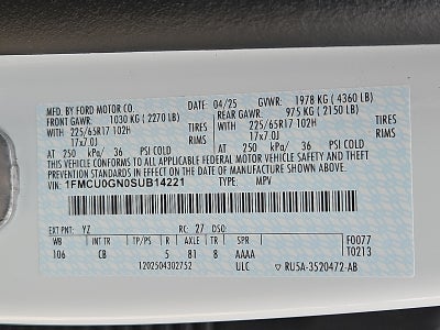 2025 Ford Escape Active