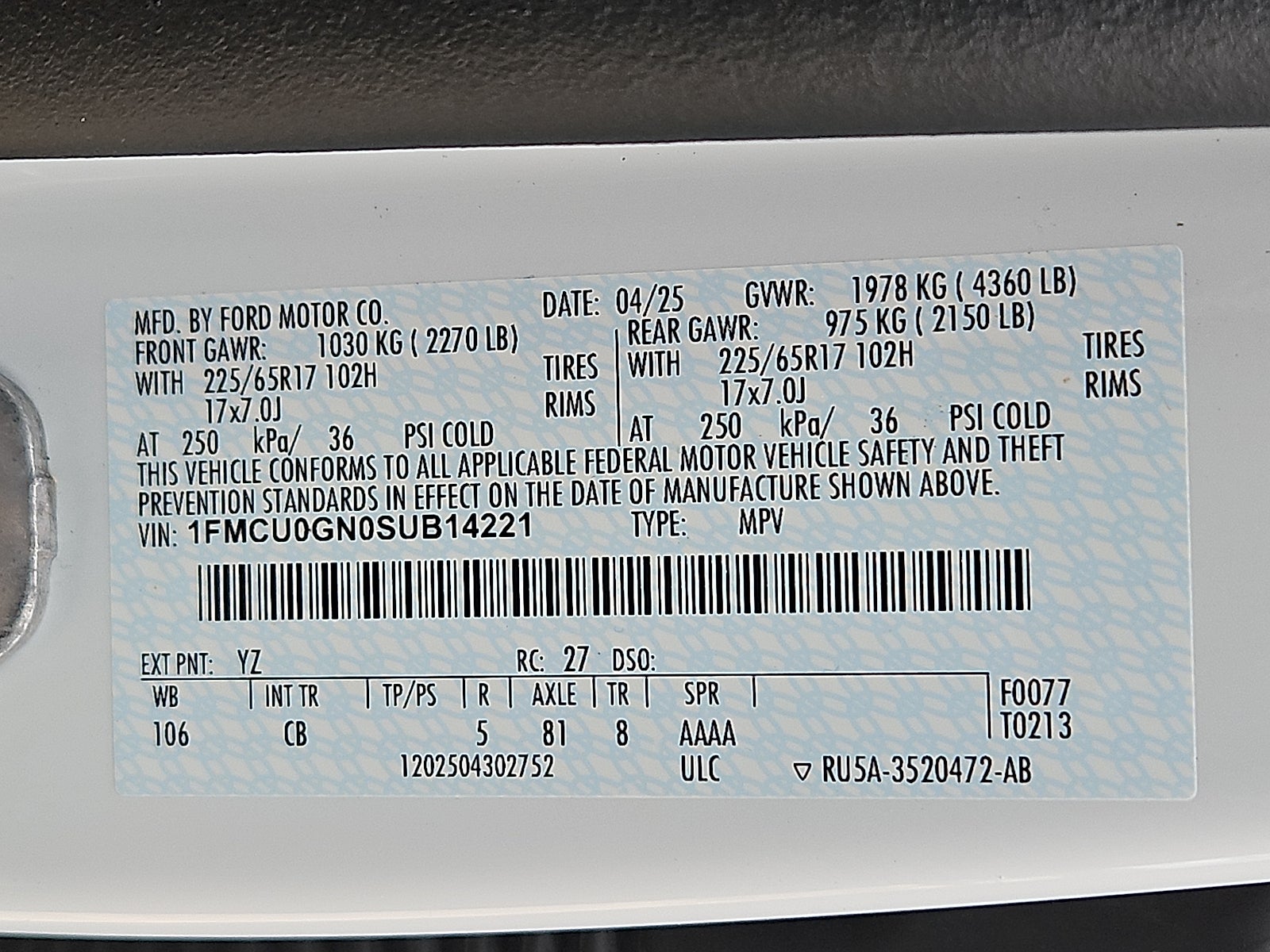 2025 Ford Escape Active