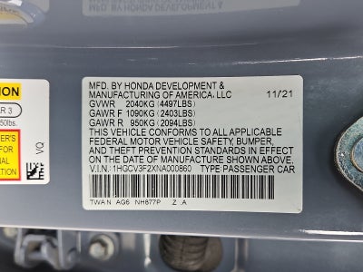 2022 Honda Accord Hybrid Sport