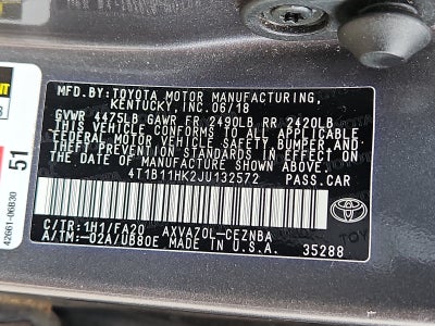 2018 Toyota Camry LE