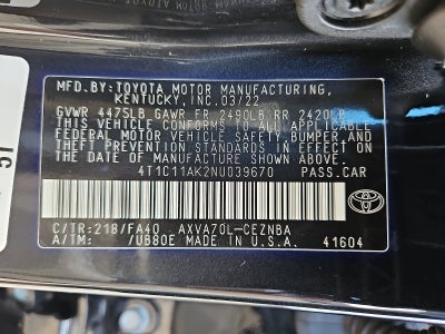 2022 Toyota Camry LE